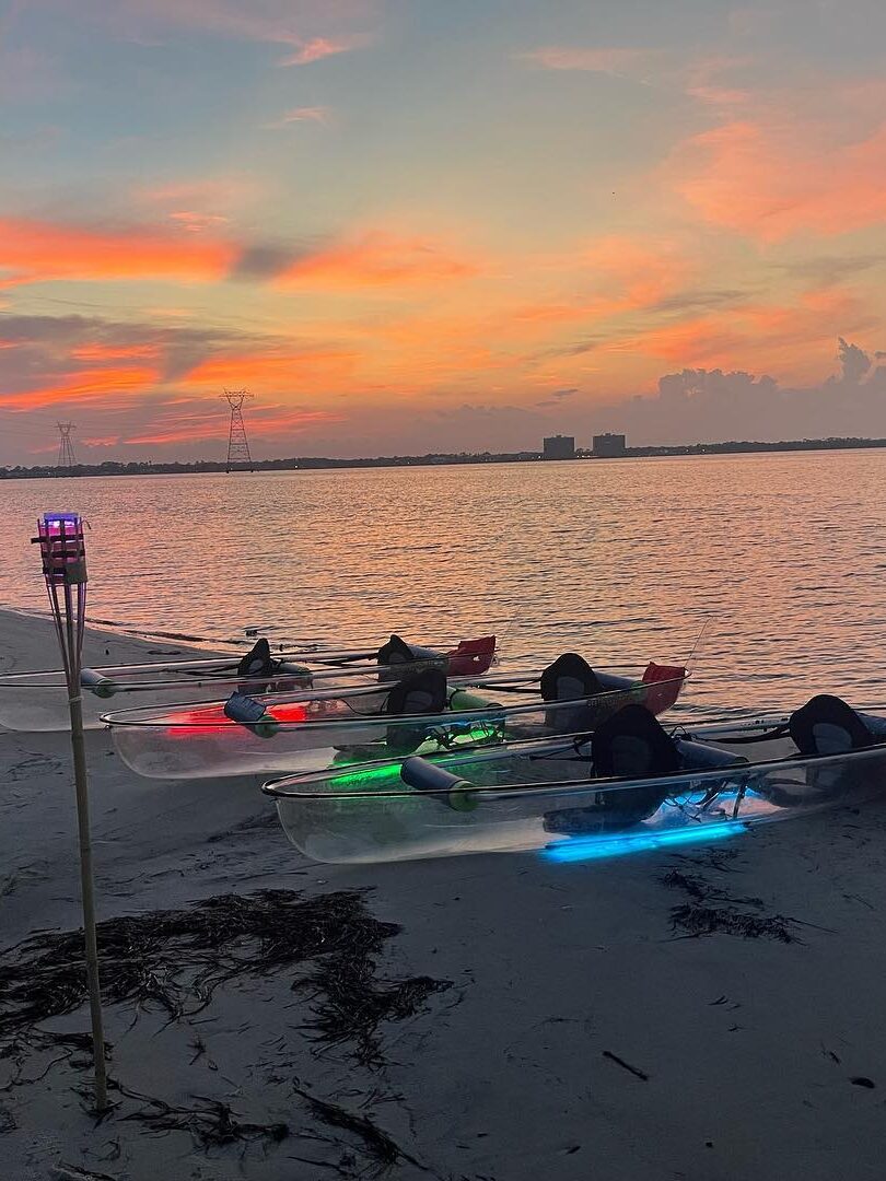 Discover the charm of Panama City by launching your paddleboard or kayak at picturesque spots.